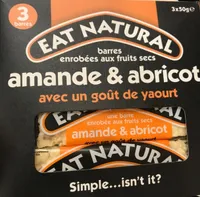 Barres enrobees aux fruits secs amande et abricot