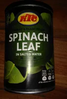 spinach leaf in salted water