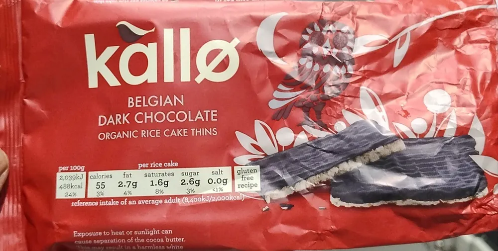 Belgian Dark Chocolate Rice Cake Thins imp