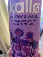 BLUEBERRY AND VANILLA FLAVOUR WHOLEGRAIN RICE AND CORN CAKES