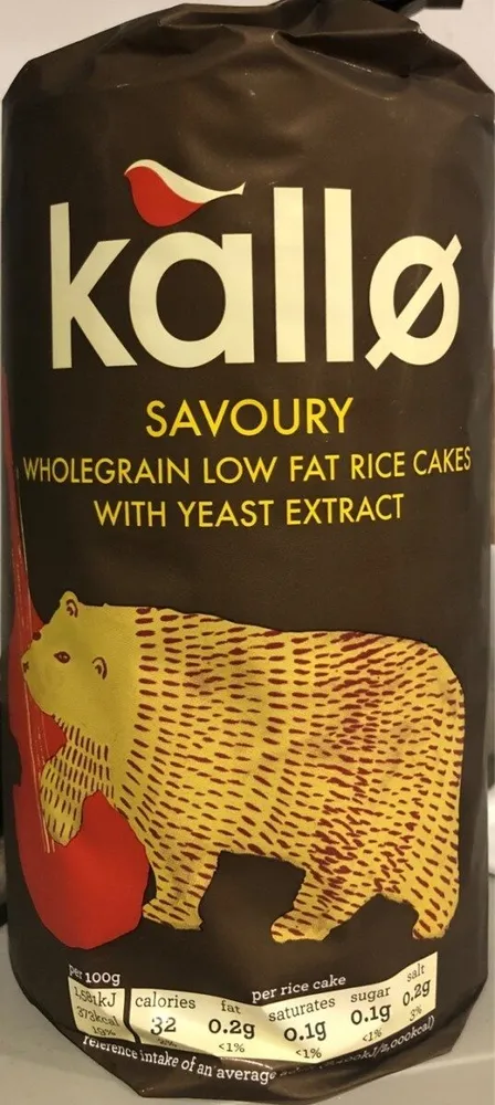 Savoury rice cake with yeast extract