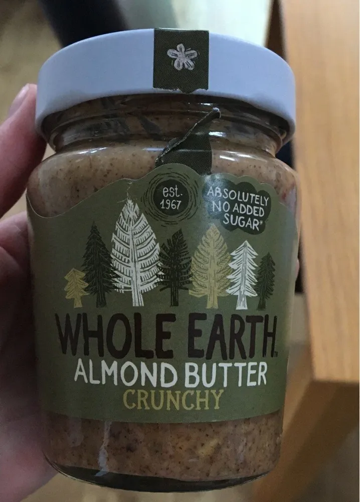 Whole earth crunchy almond butter