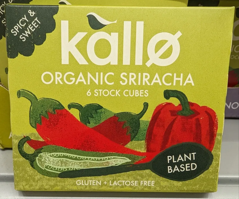 Kallo Organic Sriracha 6 Stock Cubes 66 g