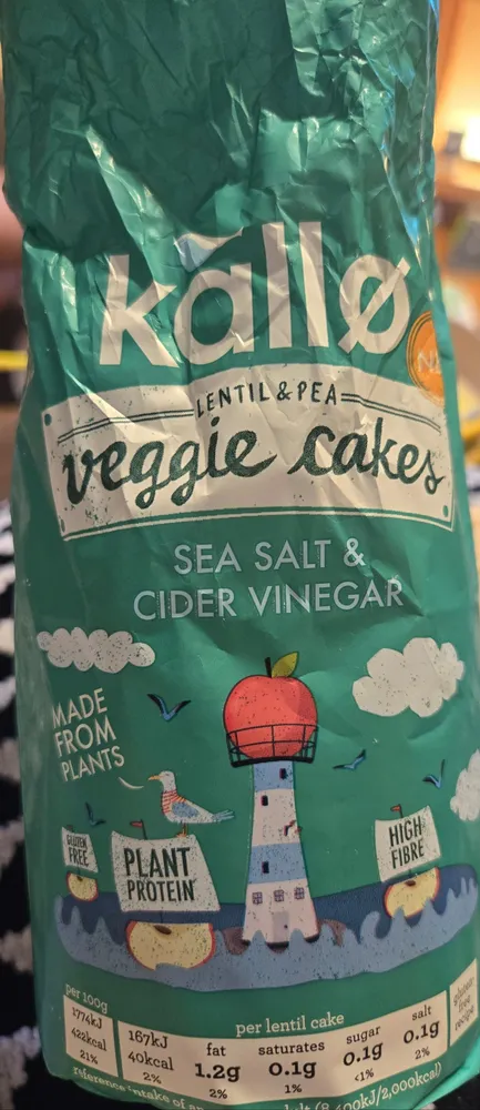 Lentil & Pea Veggie Cakes Sea Salt & Cider Vinegar