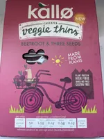 Beetroot flavoured chickpea crackers with quinoa, nigella and chia seeds