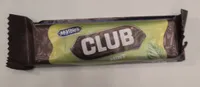 Mint flavoured cream filled biscuit bar with a chocolate flavour coating