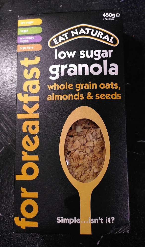 low sugar granola whole grain oats, almonds & seeds