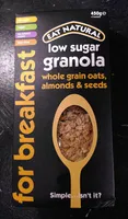 low sugar granola whole grain oats, almonds & seeds