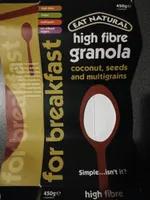 High fibre granola coconut, seeds and multigrains