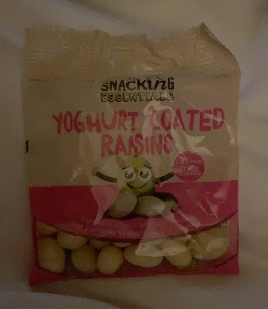 Yoghurt coated raisins