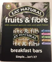 Fruits & Fibre with Coconut Apricots Oats and Spelt Flakes Breakfast Bars 4 x
