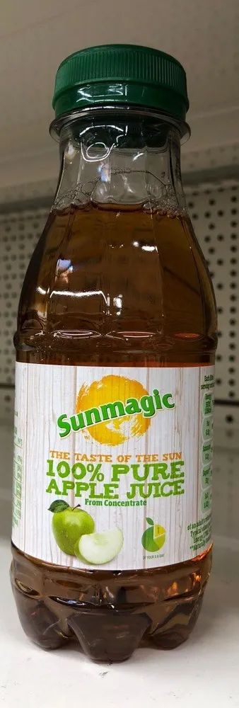The taste of the sun 100% pure apple juice