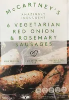 Red onion and rosemary sausages