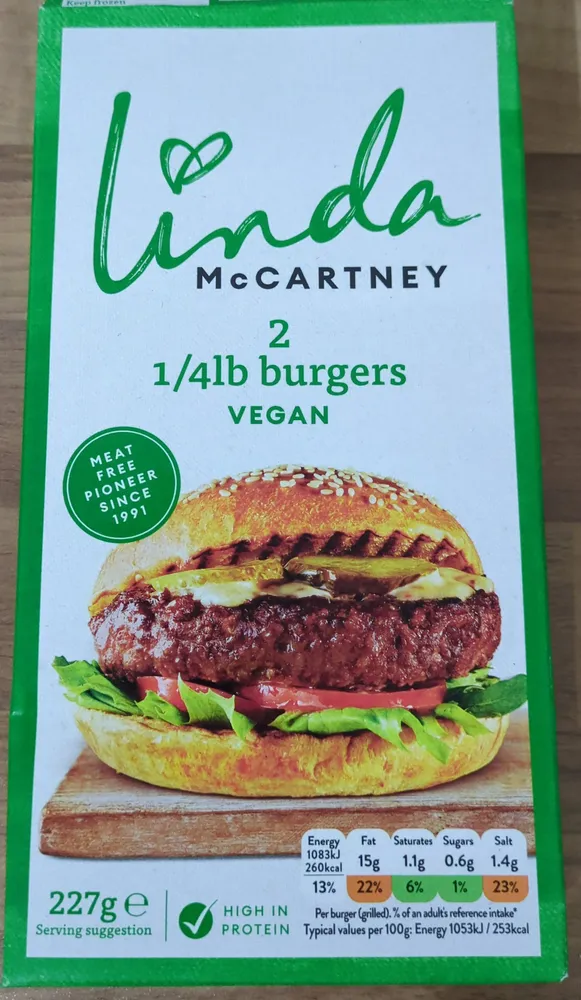 Vegetarian 1/4lb Burgers