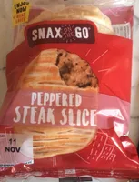 Peppered stea slice