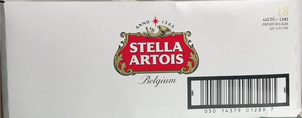 BREWED WITH SAAZ HOPS STELLA ARTOIS BELGIUM ARTOIS