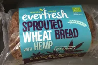 Sprouted wheat bread with hemp