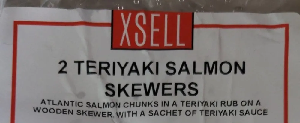 Teriyaki salmon skewers