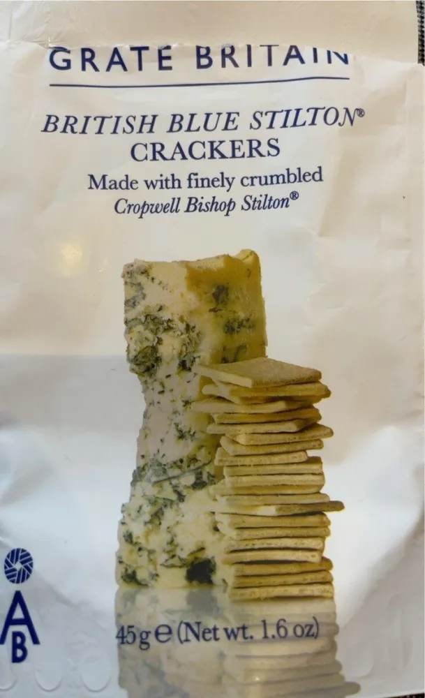 British blue stilton crackers