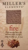 Fire Oak-smoked flour and red hot chilli crackers