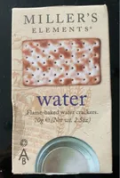 Flame-baked water crackers