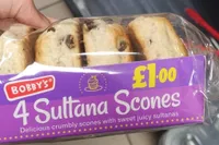 4 Sultana Scones