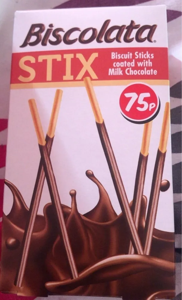 Stix biscuit sticks coated with milk chocolate