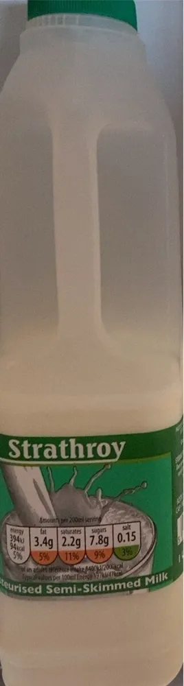 Pasteurised semi skimmed milk