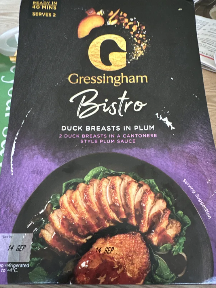Duck breasts in plum