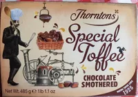 Thorntons Chocolate Smothered Toffee Box 485G