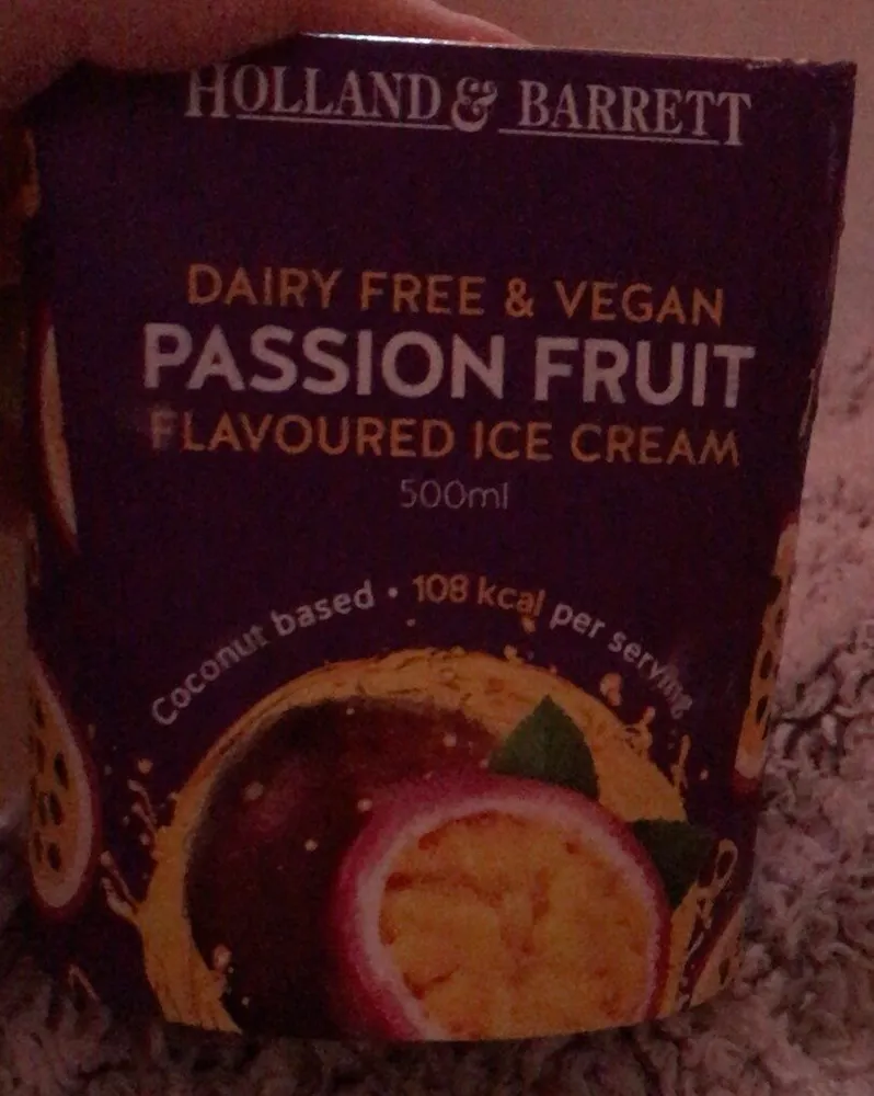 Passion fruig vegan ice cream
