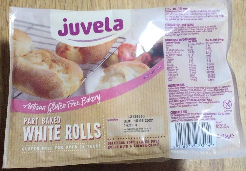 Part Baked White Rolls