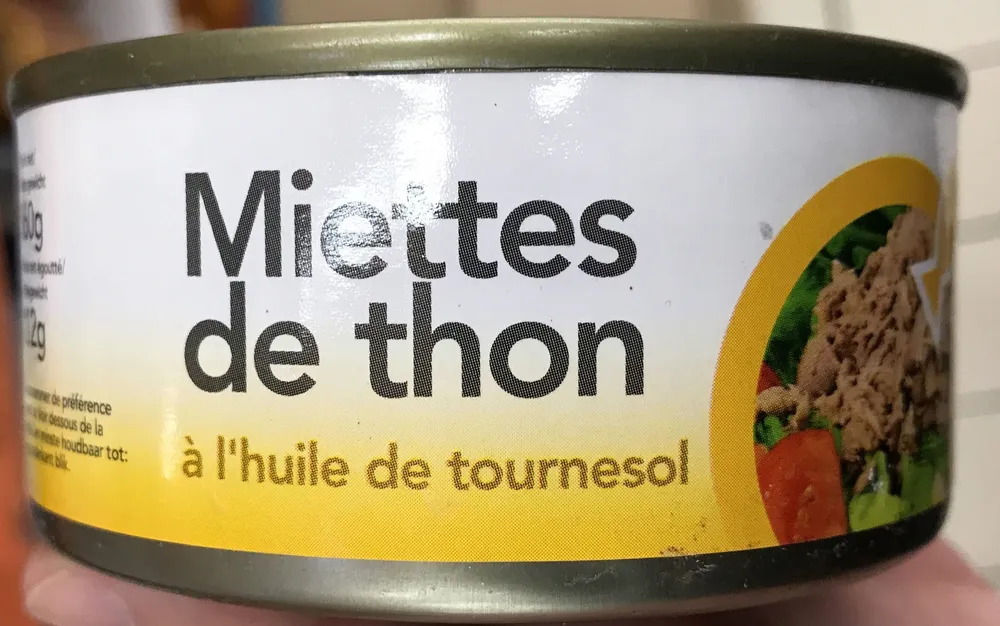 Miettes de thon à l'huile de tournesol