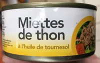 Miettes de thon à l'huile de tournesol