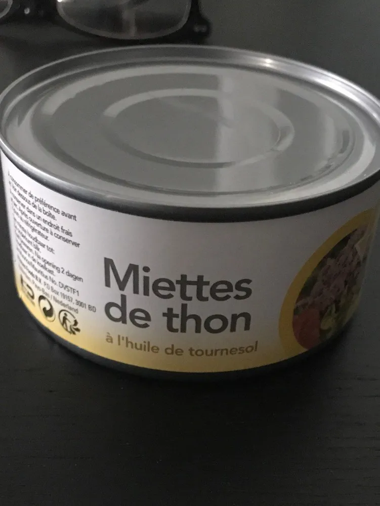 Miettes de thon à l'huile de tournesole