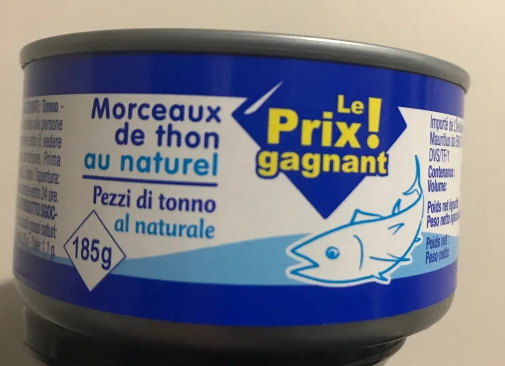 Morceaux de thon au naturel