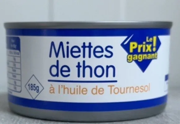 Miettes de thon à l’huile de tournesol