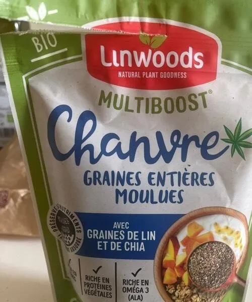 Chanvre graines entières moulues