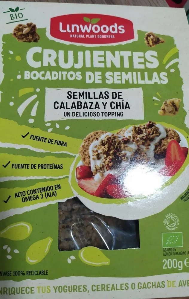 Crujientes bocaditos de semillas calabaza y chia