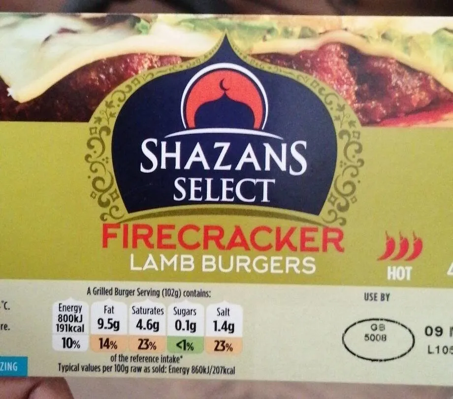 firecracker lamb burger