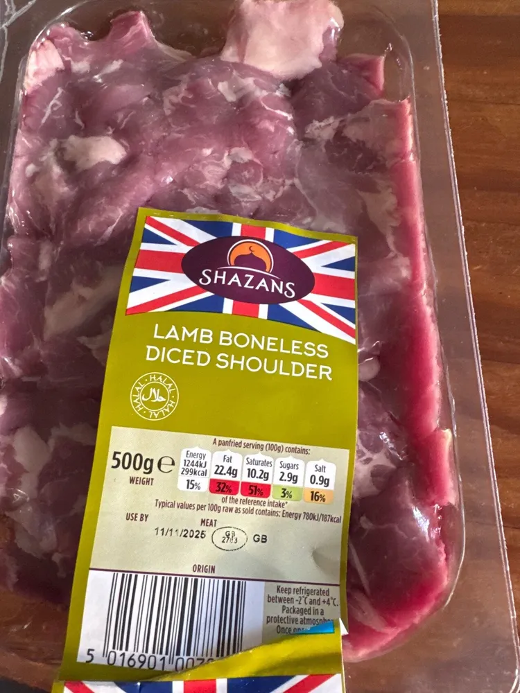 Lamb Boneless Diced Shoulder