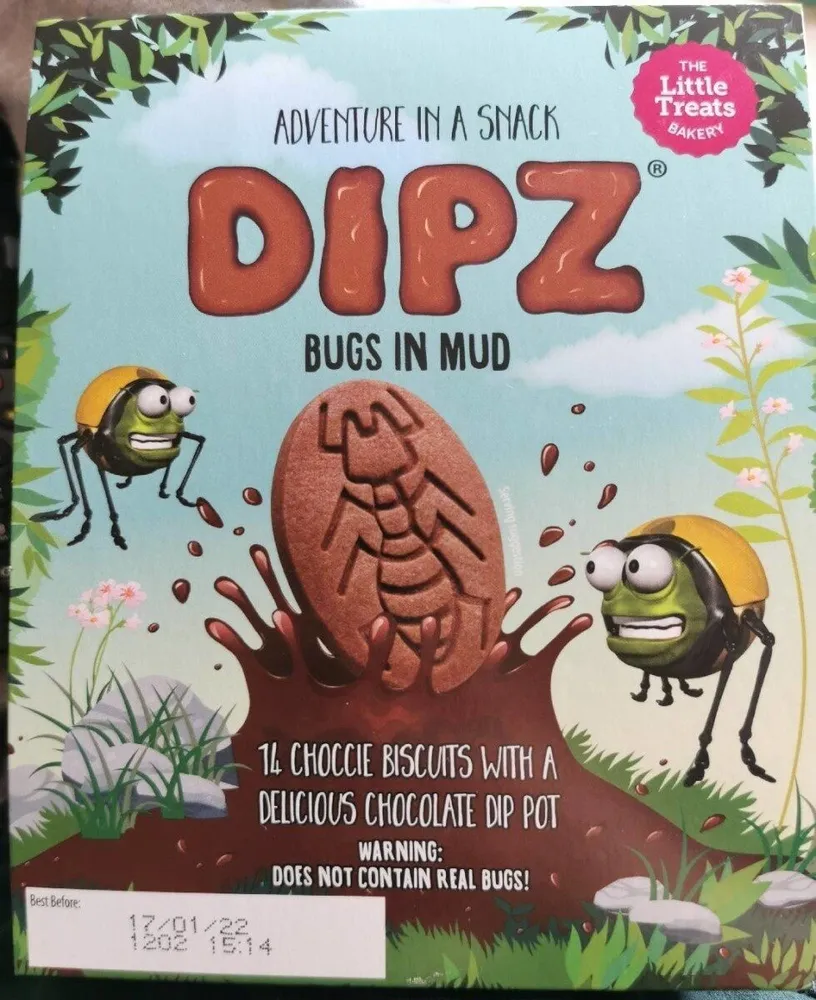 Dipz - Bugs in Mud - Choccie biscuits and dip
