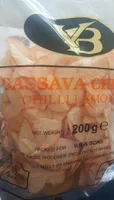 Cassava chips chilli and lemon