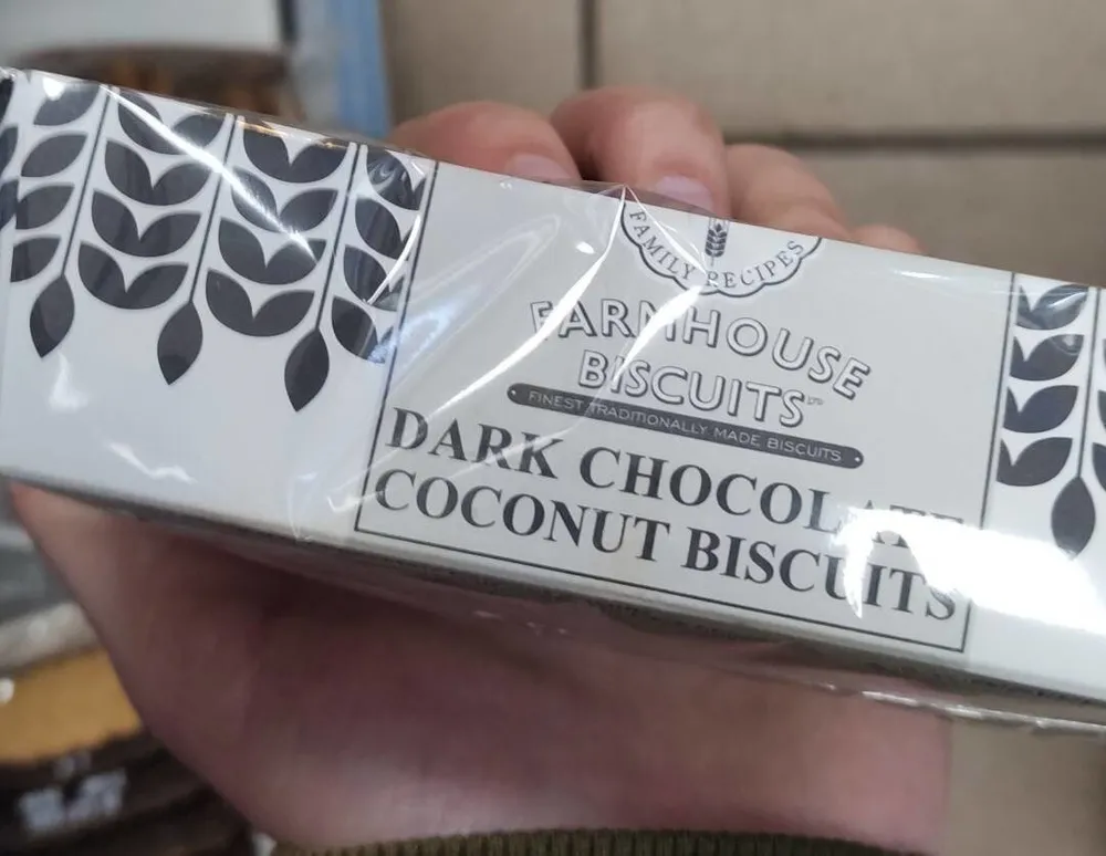 Dark chocolate coconut biscuits