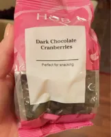 Dark chocolate cranberries