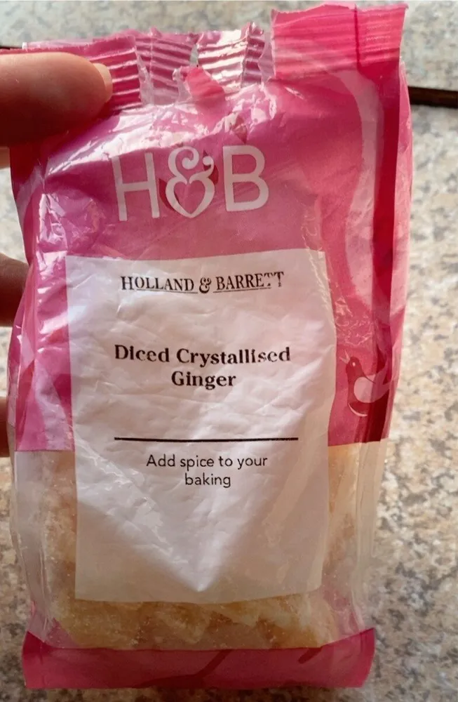 Diced crystallised ginger