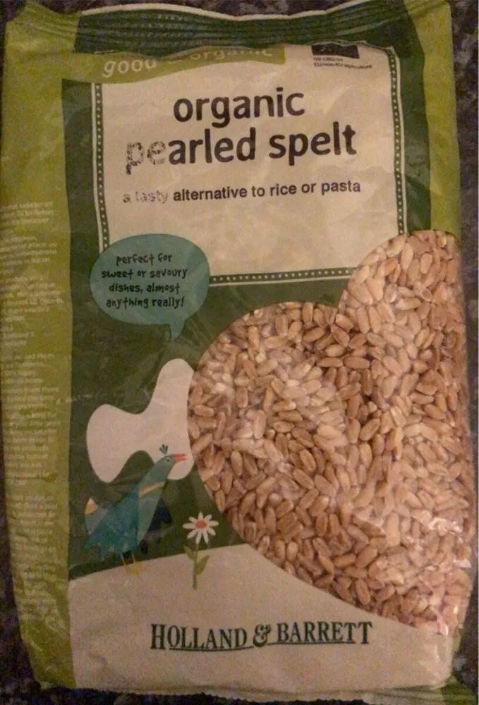 Organic pearled spelt