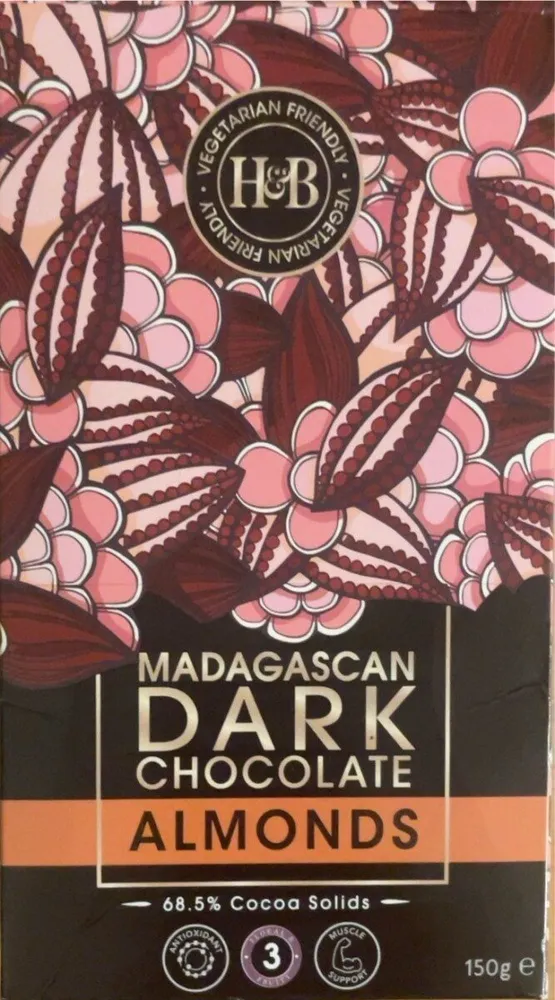 Madagascan dark chocolate almonds