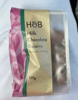 Milk chocolate raisins
