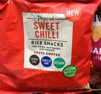 Popped sweet chilli rice snacks